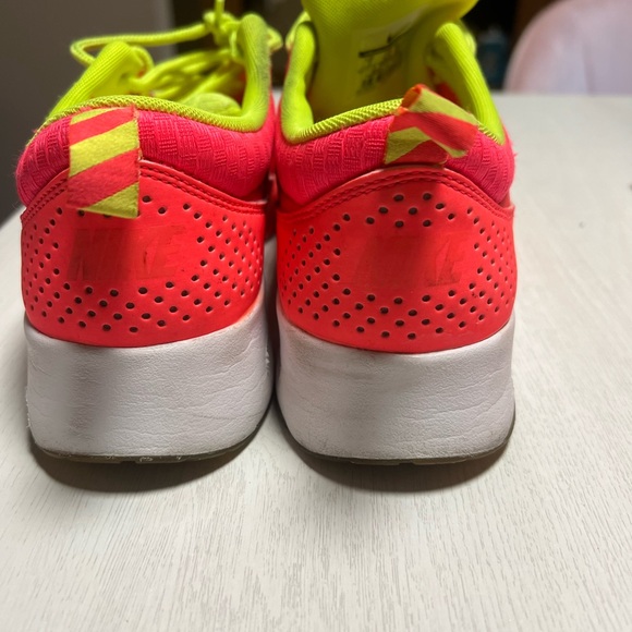 Nike Air Max Thea. Bright orange/red and Neon Green Sneakers - Picture 3 of 6